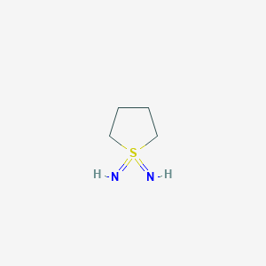 molecular formula C4H10N2S B1626728 Tetrahydrothiophene-1,1-diylidenediamine CAS No. 53245-06-0