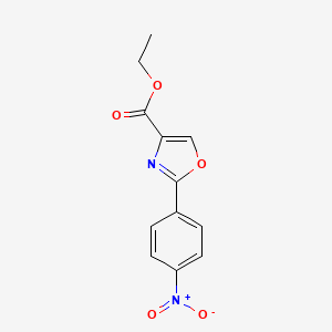 molecular formula C12H10N2O5 B1626735 Ethyl 2-(4-nitrophenyl)oxazole-4-carboxylate CAS No. 78979-63-2