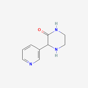 molecular formula C9H11N3O B1626750 3-(Pyridin-3-YL)piperazin-2-one CAS No. 85607-66-5
