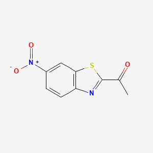 molecular formula C9H6N2O3S B1626763 1-(6-Nitrobenzo[d]thiazol-2-yl)ethanone CAS No. 94834-02-3