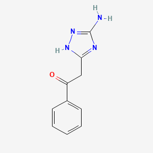 molecular formula C10H10N4O B1626773 2-(5-Amino-1H-[1,2,4]triazol-3-YL)-1-phenyl-ethanone CAS No. 95095-69-5