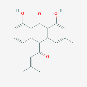 molecular formula C20H18O4 B162680 Senecioylchrysarobin CAS No. 127848-70-8