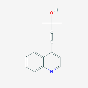 molecular formula C14H13NO B1626804 3-Butyn-2-ol, 2-methyl-4-(4-quinolinyl)- CAS No. 831235-65-5