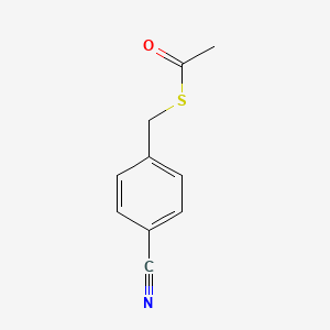 molecular formula C10H9NOS B1626805 S-4-Cyanobenzyl ethanethioate CAS No. 643750-00-9