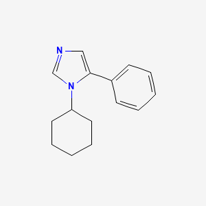 molecular formula C15H18N2 B1626844 1-Cyclohexyl-5-phenylimidazole CAS No. 71333-68-1