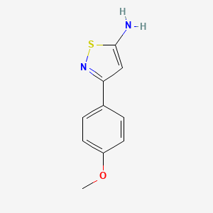 molecular formula C10H10N2OS B1626851 3-(4-Methoxyphenyl)isothiazol-5-amine CAS No. 75907-55-0