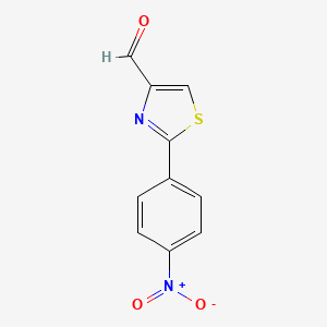 molecular formula C10H6N2O3S B1626856 2-(4-Nitrophenyl)thiazole-4-carbaldehyde CAS No. 3474-89-3