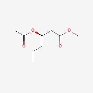 molecular formula C9H16O4 B1626858 Methyl R-3-acetoxyhexanoate CAS No. 77118-93-5