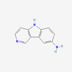 molecular formula C11H9N3 B1626866 5H-Pyrido[4,3-B]indol-8-amine CAS No. 79642-24-3