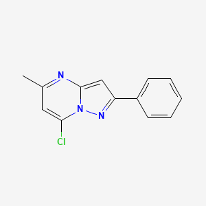 molecular formula C13H10ClN3 B1626867 7-Chloro-5-methyl-2-phenylpyrazolo[1,5-A]pyrimidine CAS No. 77506-96-8
