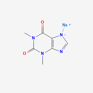 molecular formula C7H7N4NaO2 B1626870 sodium 1,3-dimethylpurin-9-ide-2,6-dione CAS No. 3485-82-3