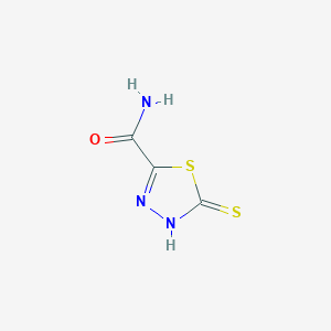 molecular formula C3H3N3OS2 B1626877 5-Thioxo-4,5-dihydro-1,3,4-thiadiazole-2-carboxamide CAS No. 66709-83-9