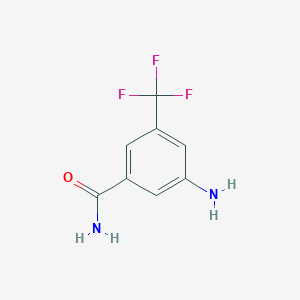 molecular formula C8H7F3N2O B1626898 3-Amino-5-(trifluoromethyl)benzamide CAS No. 20566-95-4
