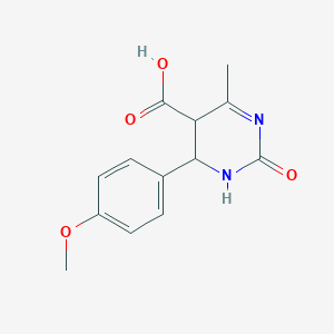 1,2,5,6-Tetrahydro-6-(4-methoxyphenyl)-4-methyl-2-oxo-5-pyrimidinecarboxylic acid