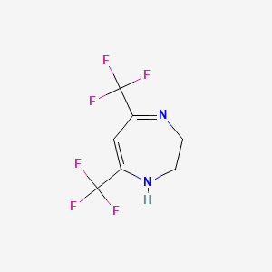 molecular formula C7H6F6N2 B1626919 5,7-bis(trifluoromethyl)-2,3-dihydro-1H-1,4-diazepine CAS No. 28598-72-3