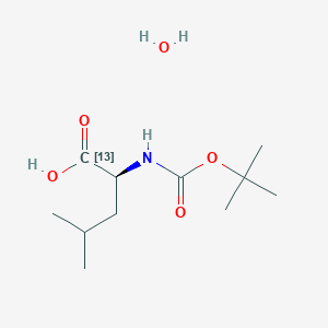 molecular formula C11H23NO5 B1626925 Boc-Leu-OH inverted exclamation mark currencyH2O-13C CAS No. 201740-80-9