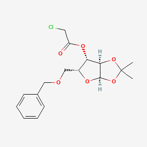 B1626933 [(3Ar,5R,6S,6aR)-2,2-dimethyl-5-(phenylmethoxymethyl)-3a,5,6,6a-tetrahydrofuro[2,3-d][1,3]dioxol-6-yl] 2-chloroacetate CAS No. 352530-47-3
