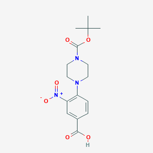 molecular formula C16H21N3O6 B1626935 4-(Boc-piperazin-1-yl)-3-nitrobenzoic acid CAS No. 870703-72-3