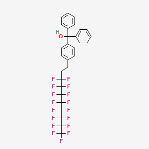 molecular formula C29H19F17O B1626937 [4-(3,3,4,4,5,5,6,6,7,7,8,8,9,9,10,10,10-Heptadecafluorodecyl)phenyl](diphenyl)methanol CAS No. 649561-66-0