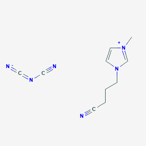 molecular formula C10H12N6 B1626939 1-(3-Cyanopropyl)-3-methylimidazolium dicyanamide CAS No. 879866-74-7