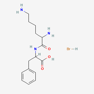 molecular formula C15H24BrN3O3 B1626940 2-(2,6-Diaminohexanoylamino)-3-phenylpropanoic acid;hydrobromide CAS No. 28234-31-3