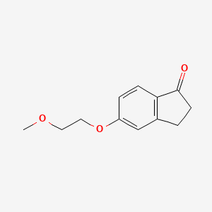 molecular formula C12H14O3 B1626941 5-(2-Methoxyethoxy)-2,3-dihydro-1H-inden-1-one CAS No. 28945-97-3