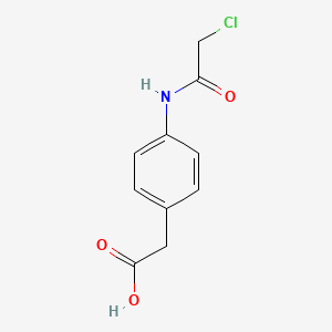 molecular formula C10H10ClNO3 B1626942 {4-[(Chloroacetyl)amino]phenyl}acetic acid CAS No. 90798-99-5