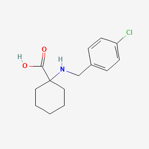 molecular formula C14H18ClNO2 B1626946 1-{[(4-Chlorophenyl)methyl]amino}cyclohexane-1-carboxylic acid CAS No. 939760-89-1