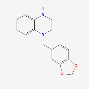 molecular formula C16H16N2O2 B1626947 1-[(2H-1,3-Benzodioxol-5-yl)methyl]-1,2,3,4-tetrahydroquinoxaline CAS No. 939760-16-4