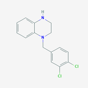molecular formula C15H14Cl2N2 B1626948 1-[(3,4-Dichlorophenyl)methyl]-1,2,3,4-tetrahydroquinoxaline CAS No. 939760-12-0