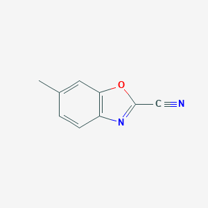 molecular formula C9H6N2O B162697 6-METHYL-1,3-BENZOXAZOLE-2-CARBONITRILE CAS No. 137426-78-9