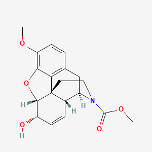 molecular formula C19H21NO5 B1626970 Methyl (4R,4aR,7S,7aR,12bS)-7-hydroxy-9-methoxy-2,4,4a,7,7a,13-hexahydro-1H-4,12-methanobenzofuro[3,2-e]isoquinoline-3-carboxylate CAS No. 210754-24-8