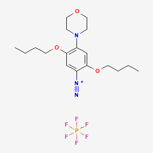 molecular formula C18H28F6N3O3P B1626974 2,5-Dibutoxy-4-morpholinobenzenediazonium hexafluorophosphate CAS No. 68015-88-3