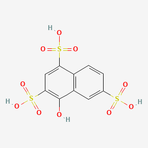 molecular formula C10H8O10S3 B1626988 4-Hydroxynaphthalene-1,3,6-trisulfonic acid CAS No. 6259-64-9