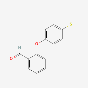 molecular formula C14H12O2S B1626999 2-[4-(Methylsulfanyl)phenoxy]benzaldehyde CAS No. 364323-64-8