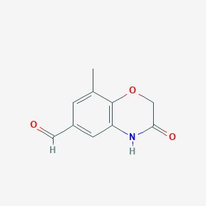 8-Methyl-3-oxo-3,4-dihydro-2H-benzo[b][1,4]oxazine-6-carbaldehyde