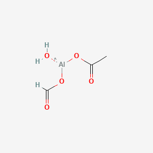 molecular formula C3H6AlO5 B1627012 Aluminum, (acetato-kappaO)(formato-kappaO)hydroxy- CAS No. 34202-30-7
