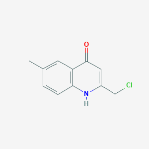 molecular formula C11H10ClNO B1627027 2-(Chloromethyl)-6-methyl-4(1H)-quinolinone CAS No. 946755-45-9
