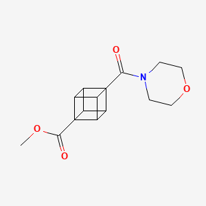molecular formula C15H17NO4 B1627038 Methyl 4-(morpholinocarbonyl)cubanecarboxylate CAS No. 883554-73-2