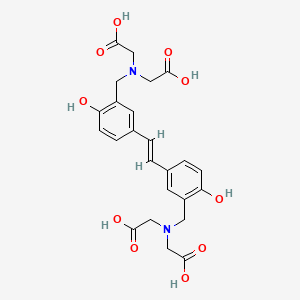 molecular formula C24H26N2O10 B1627046 2,2',2'',2'''-{(E)-Ethene-1,2-diylbis[(6-hydroxy-3,1-phenylene)methylenenitrilo]}tetraacetic acid CAS No. 23191-11-9