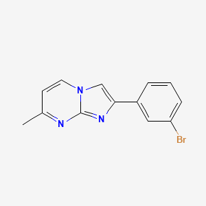 molecular formula C13H10BrN3 B1627047 2-(3-Bromophenyl)-7-methylimidazo[1,2-a]pyrimidine CAS No. 864685-42-7