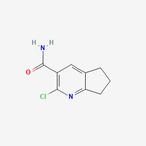 molecular formula C9H9ClN2O B1627051 2-Chloro-6,7-dihydro-5h-cyclopenta[b]pyridine-3-carboxamide CAS No. 183871-87-6