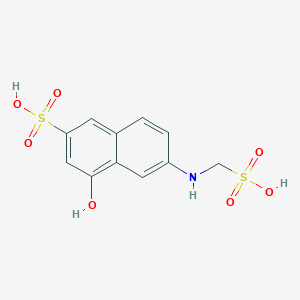 molecular formula C11H11NO7S2 B1627057 4-HYDROXY-6-(SULFOMETHYLAMINO)NAPHTHALENE-2-SULFONIC ACID CAS No. 6259-56-9