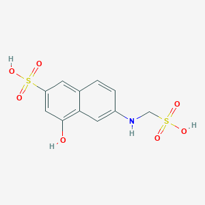 molecular formula C11H11NO7S2 B1627057 4-Hydroxy-6-[(sulfomethyl)amino]naphthalene-2-sulfonic acid CAS No. 6259-56-9