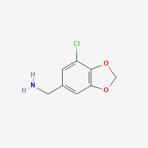 molecular formula C8H8ClNO2 B1627059 7-Chloro-1,3-benzodioxole-5-methanamine CAS No. 760936-21-8