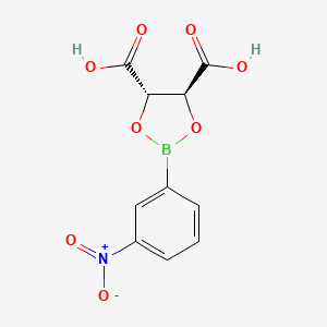 (4S,5S)-2-(3-Nitrophenyl)-1,3,2-dioxaborolane-4,5-dicarboxylic acid