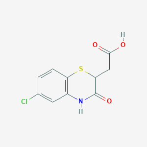 molecular formula C10H8ClNO3S B1627108 (6-Chloro-3-oxo-3,4-dihydro-2H-1,4-benzothiazin-2-YL)acetic acid CAS No. 7190-20-7