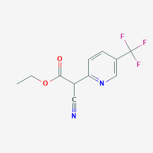B1627109 Ethyl 2-cyano-2-(5-(trifluoromethyl)pyridin-2-yl)acetate CAS No. 923148-75-8