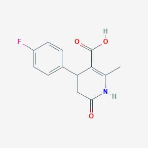 molecular formula C13H12FNO3 B1627116 1,4,5,6-Tetrahydro-2-methyl-6-oxo-4-[4-(fluoro)phenyl]-3-pyridinecarboxylic acid CAS No. 864082-26-8