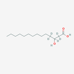 molecular formula C14H28O3 B1627125 DL-3-Hydroxytetradecanoic acid-2,2,3,4,4-d5 CAS No. 284487-60-1